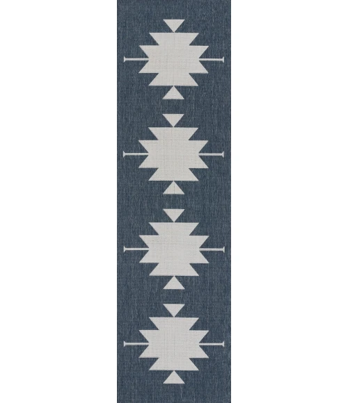 Momeni Baja Area Rug BAJ34 Denim 1'8 X 3'7
