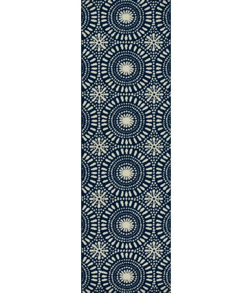 Momeni Baja BAJ39 Navy 2'3" X 7'6" Runner Area Rug