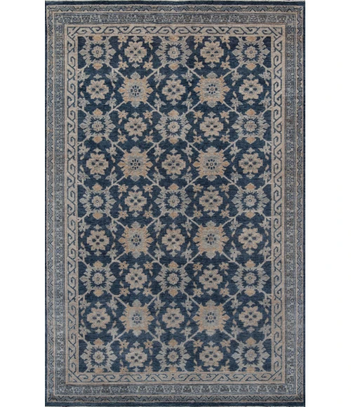 Momeni Banaras Area Rug BNR-1 Blue 5'6 X 8'6