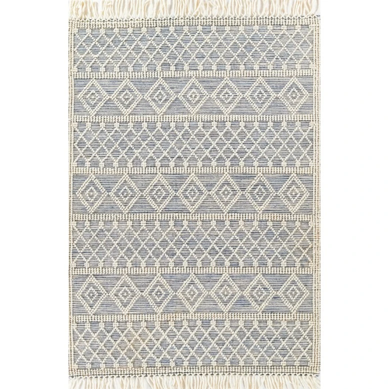 Momeni Boulder Bou-4 Blue Area Rug 8 ft. X 10 ft. Rectangle