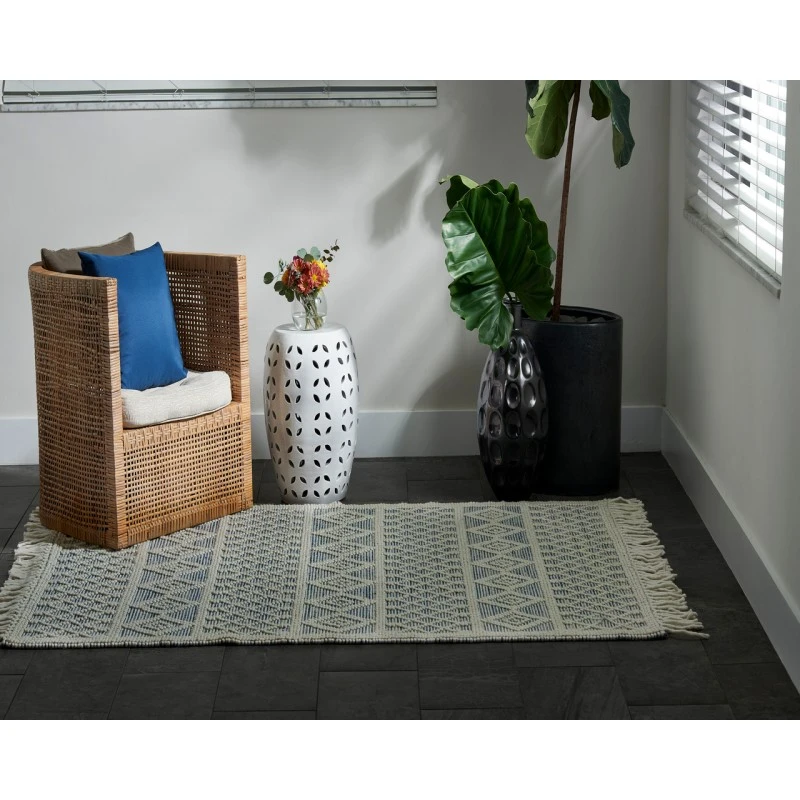 Momeni Boulder Bou-4 Blue Area Rug 8 ft. X 10 ft. Rectangle