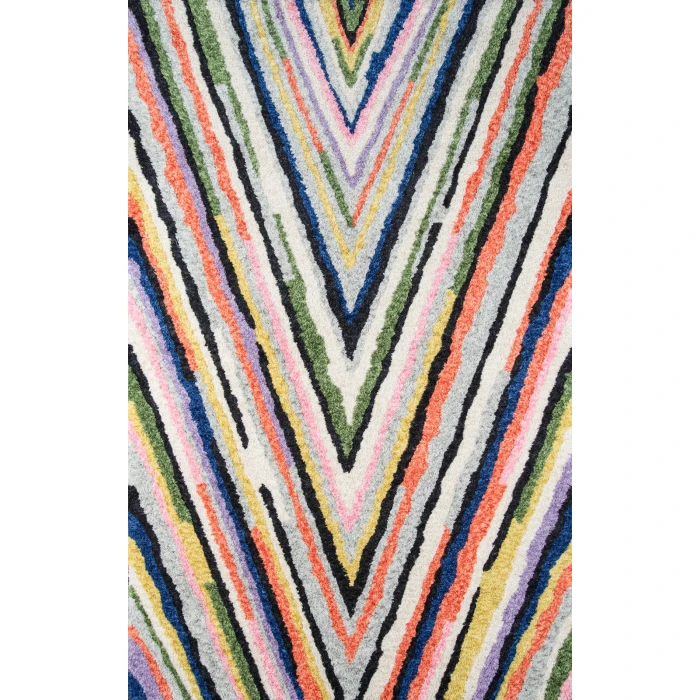 Momeni Bungalow Area Rug BUN-4 Notch Multi 2'3 X 8' Runner