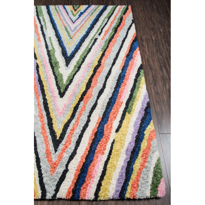 Momeni Bungalow Area Rug BUN-4 Notch Multi 2'3 X 8' Runner