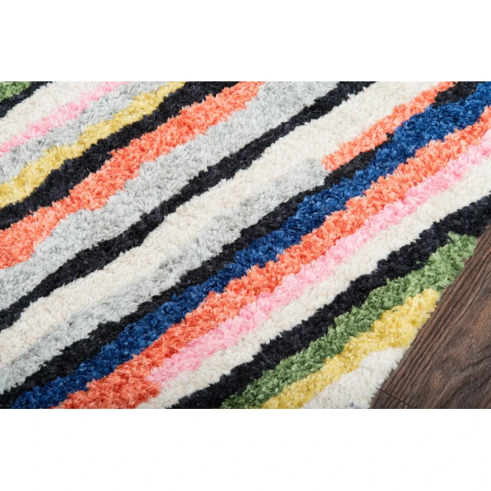 Momeni Bungalow Area Rug BUN-4 Notch Multi 2'3 X 8' Runner