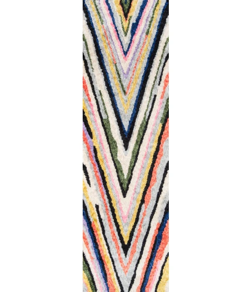 Momeni Bungalow Area Rug BUN-4 Notch Multi 7'6 X 9'6