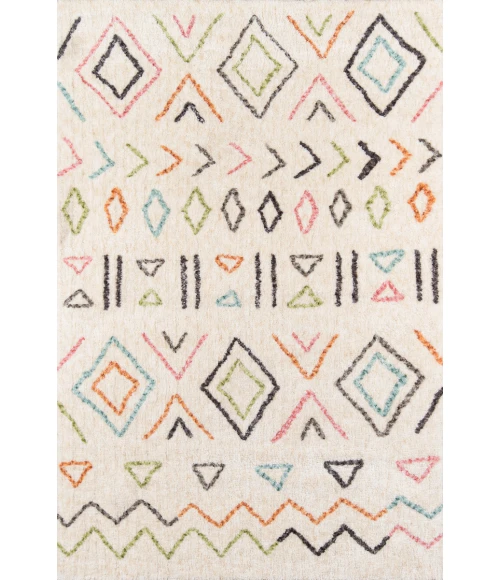 Momeni Bungalow Area Rug BUN-8 Wes Ivory 3'6 X 5'6