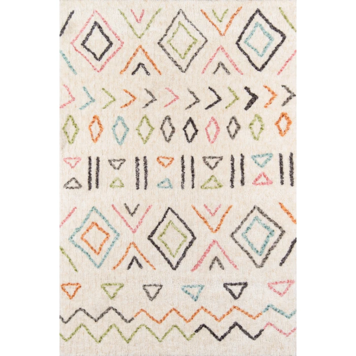 Momeni Bungalow Area Rug BUN-8 Wes Ivory 3'6 X 5'6