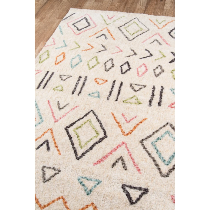 Momeni Bungalow Area Rug BUN-8 Wes Ivory 3'6 X 5'6