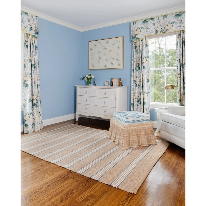 Momeni Chestnut Area Rug CHS-1 Stripe Blue 18in x 18in