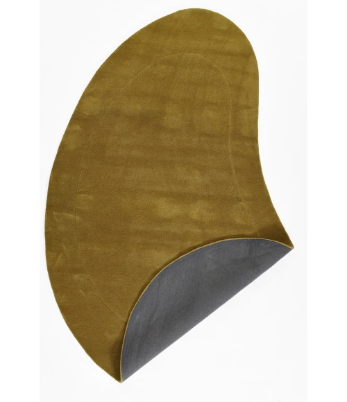 Momeni Claude Yellow CUD-1 6ft. X 9ft. Kidney Rug