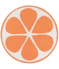 Momeni Cucina Area Rug CNA-1 Orange Orange 3' X 3' Round
