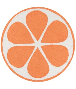 Momeni Novogratz Cucina Cna-1 Orange Area Rug 3 ft. X 3 ft. Round
