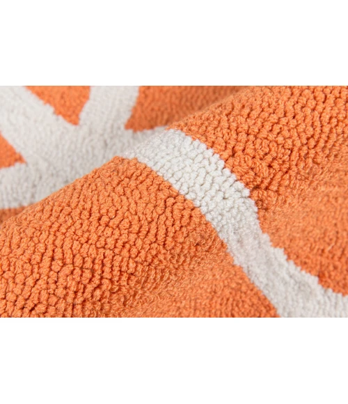Momeni Cucina Area Rug CNA-1 Orange Orange 3' X 3' Round