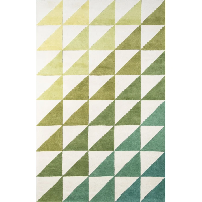 Momeni Delmar Area Rug DEL-6 Agatha Side Triangle Lime 3'6 X 5'6