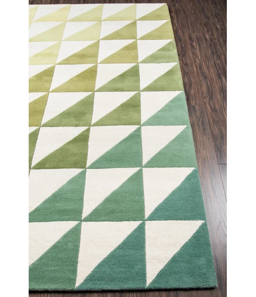 Momeni Delmar Area Rug DEL-6 Agatha Side Triangle Lime 2'3 X 8' Runner