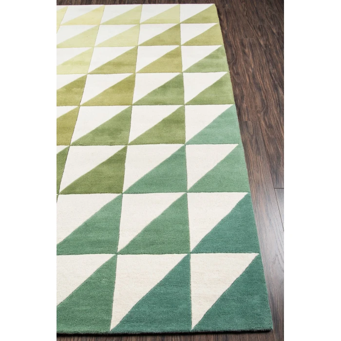 Momeni Delmar Area Rug DEL-6 Agatha Side Triangle Lime 3'6 X 5'6