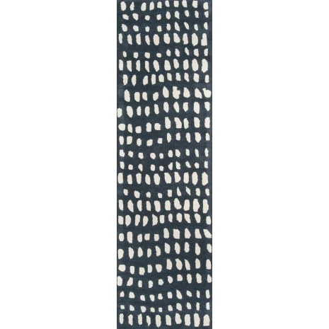 Momeni Delmar Area Rug DEL11 Boho Dots Blue 2'3 X 8' Runner