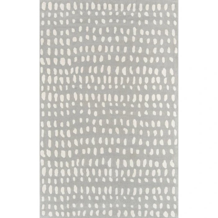 Momeni Delmar Area Rug DEL11 Boho Dots Grey 5' X 8'
