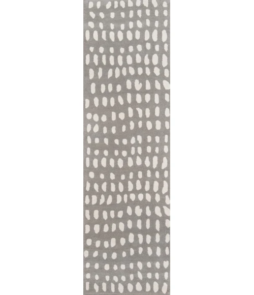 Momeni Delmar Area Rug DEL11 Boho Dots Grey 9' X 12'