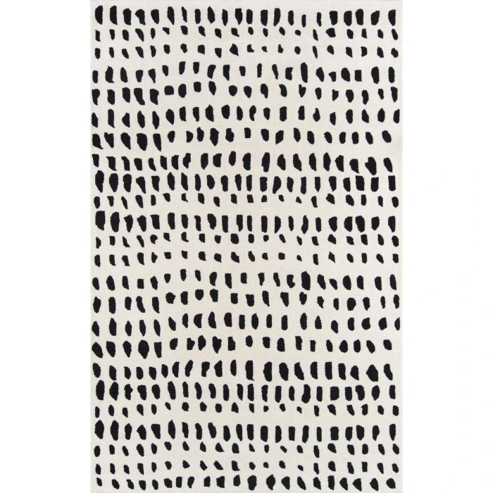 Momeni Delmar Area Rug DEL11 Boho Dots Ivory 5' X 8'