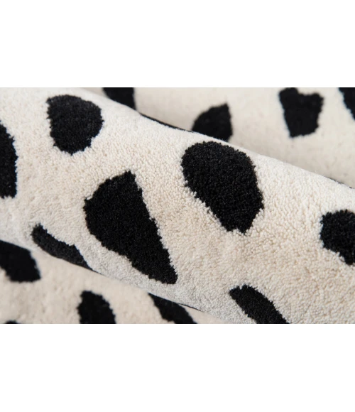 Momeni Delmar Area Rug DEL11 Boho Dots Ivory 5' X 8'