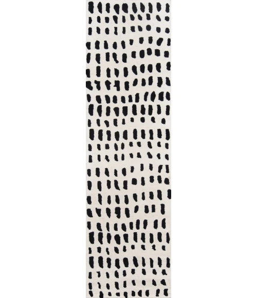 Momeni Delmar Area Rug DEL11 Boho Dots Ivory 5' X 8'