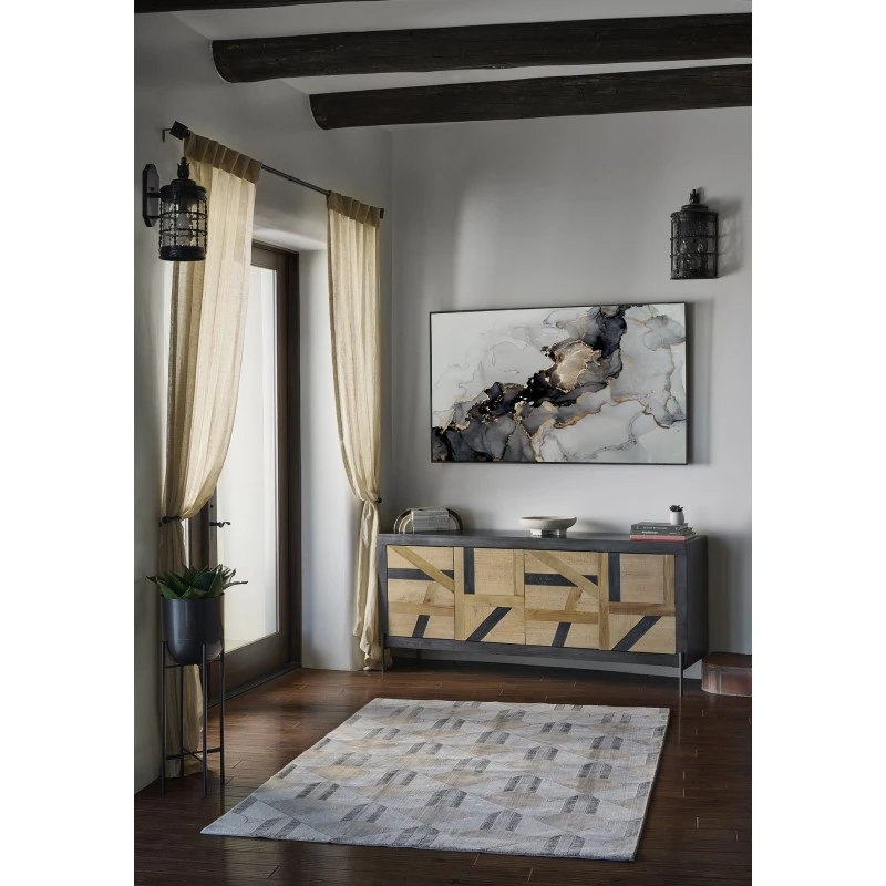 Momeni Edition EDI-1 Charcoal 2'2" X 7'7" Runner Area Rug