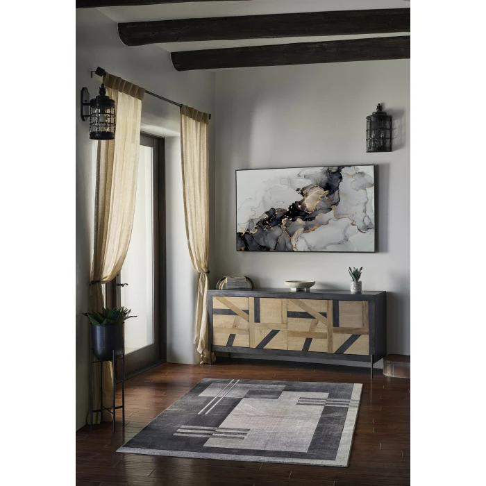 Momeni Edition EDI-4 Charcoal 5'1" X 7'7" Area Rug