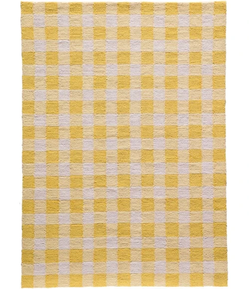 Momeni Geo India Area Rug GEI31 Yellow 5' X 7'