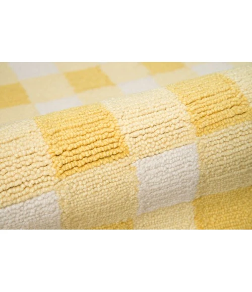 Momeni Geo India Area Rug GEI31 Yellow 5' X 7'