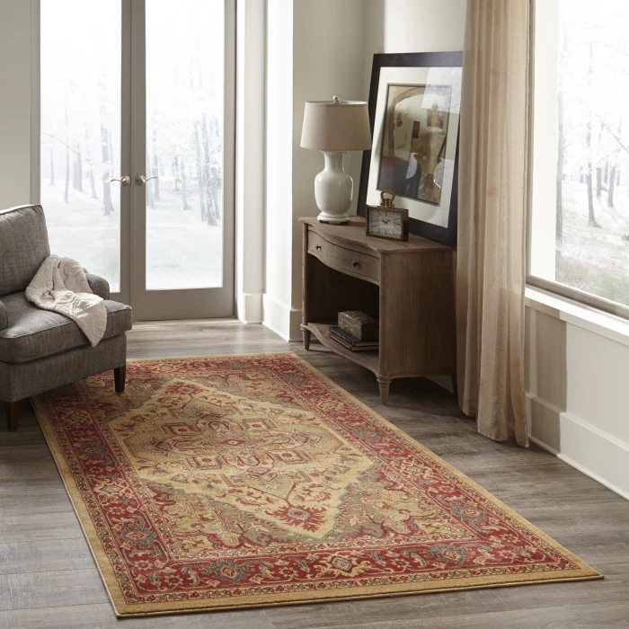 Momeni Ghazni Beige GZ-05 5ft.3in. X 7ft.6in. Rect. Rug