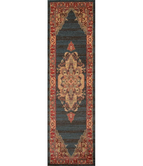 Momeni Ghazni Area Rug GZ-05 Navy 9'3 X 12'6