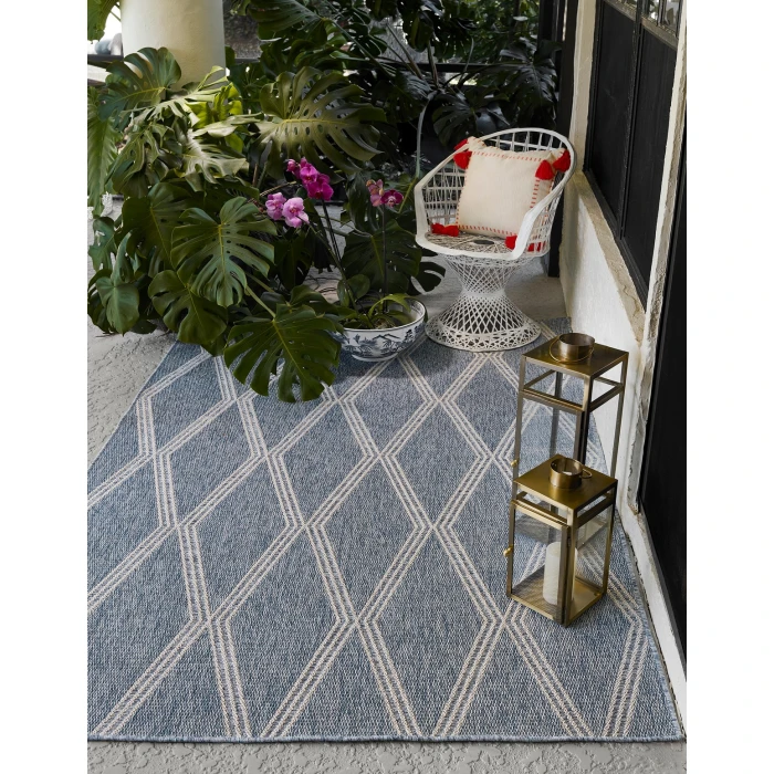 Momeni Hampton Area Rug HAM-5 Blue 5'3 X 7'