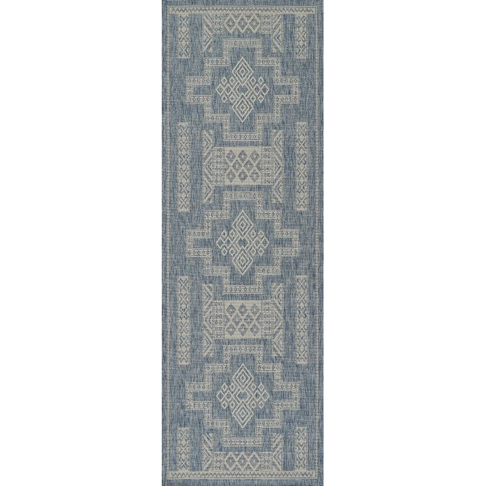 Momeni Hampton Area Rug HAM10 Blue 2'7 X 7'6 Runner