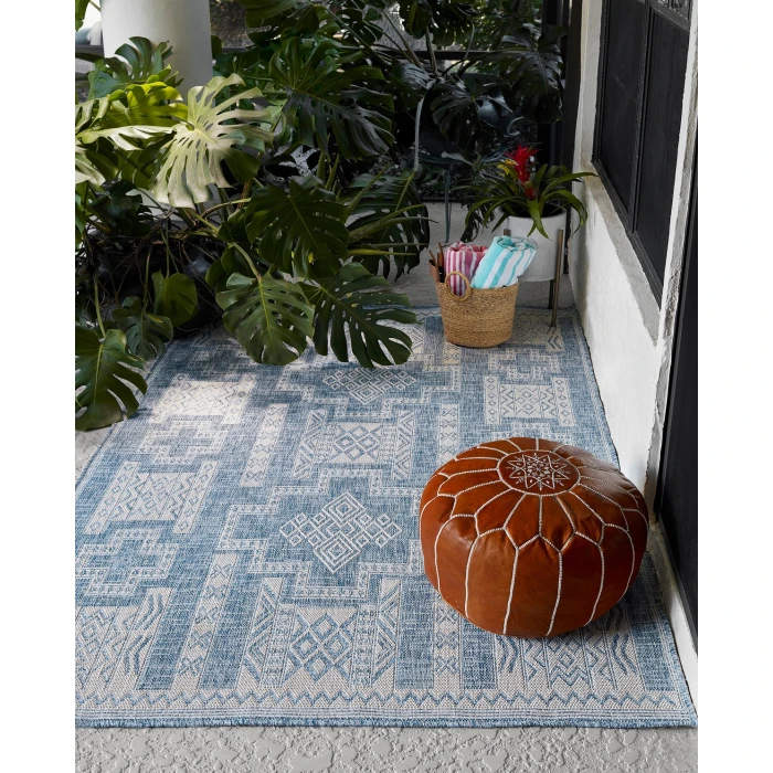 Momeni Hampton Area Rug HAM10 Blue 2'7 X 7'6 Runner
