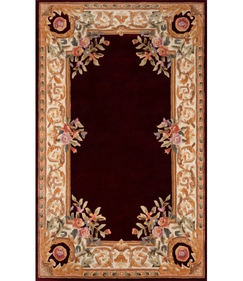 Momeni Harmony India Area Rug HAI-7 Burgundy 3'6 X 5'6