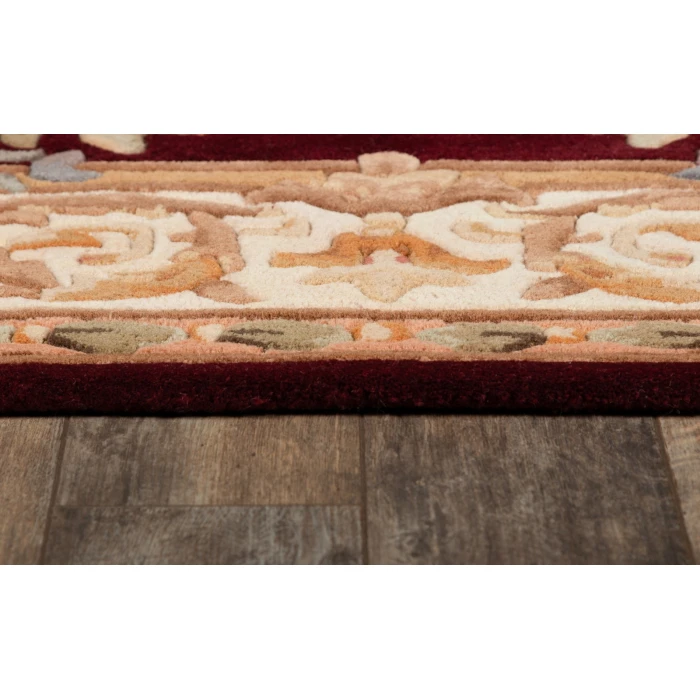 Momeni Harmony India Area Rug HAI-7 Burgundy 4' X 4' Round