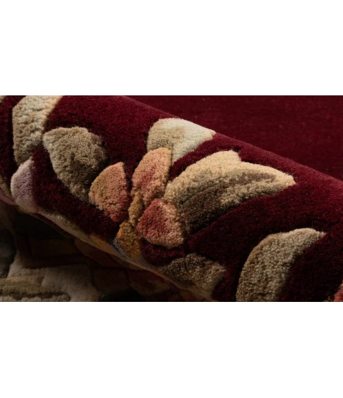 Momeni Harmony India Area Rug HAI-7 Burgundy 3'6 X 5'6