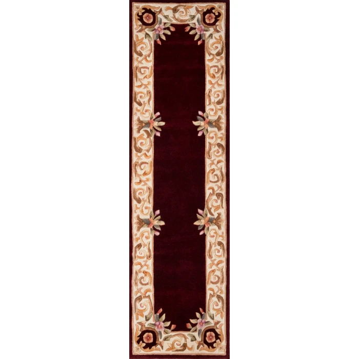 Momeni Harmony India Area Rug HAI-7 Burgundy 4' X 4' Round