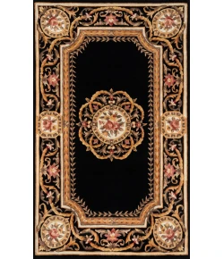 Momeni Harmony-2 Hai12 Black Area Rug 4 ft. X 4 ft. Round
