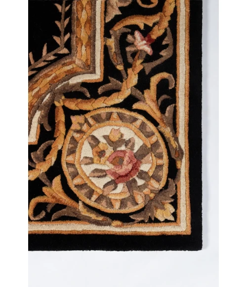 Momeni Harmony India Area Rug HAI12 Black 4' X 4' Round