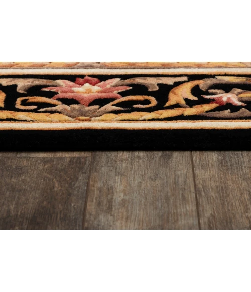 Momeni Harmony India Area Rug HAI12 Black 4' X 4' Round