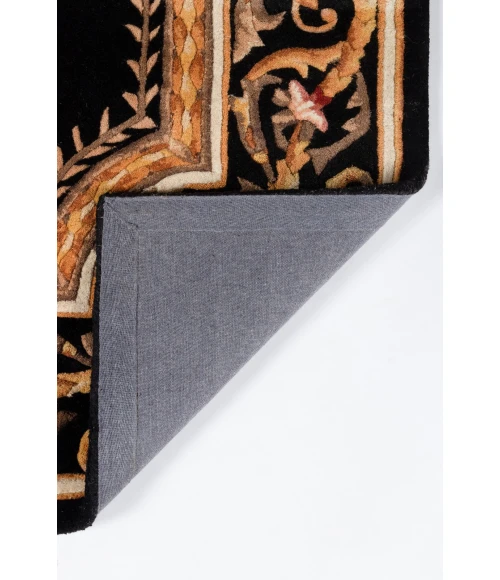 Momeni Harmony India Area Rug HAI12 Black 4' X 4' Round