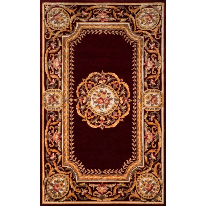 Momeni Harmony India Area Rug HAI12 Burgundy 4' X 4' Round