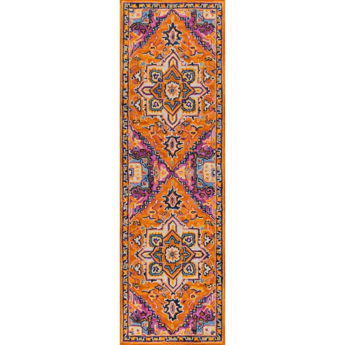 Momeni Ibiza Area Rug IBI-2 Orange 2'3 X 7'10 Runner