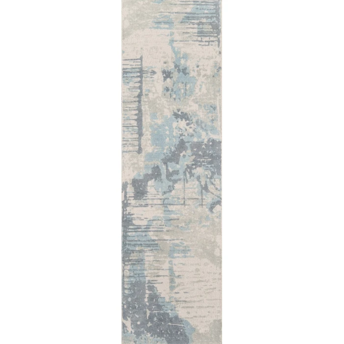 Momeni Illusions Area Rug IL-04 Blue 2'3 X 8' Runner