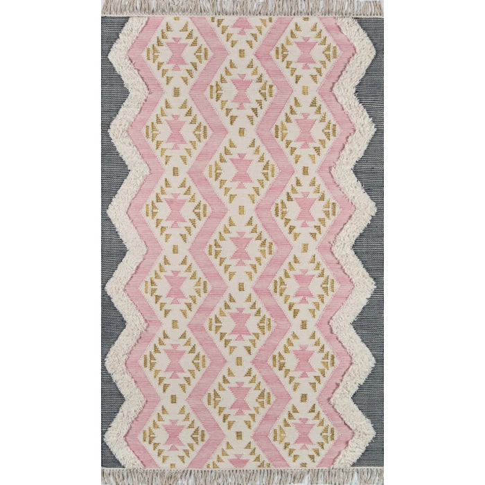Momeni Indio Area Rug IND-1 Beverly Pink 5' X 7'
