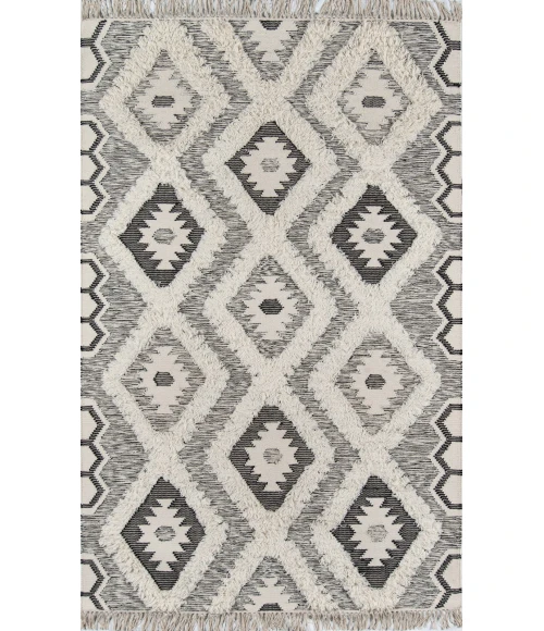 Momeni Indio Area Rug IND-5 Sierra Black 5' X 7'