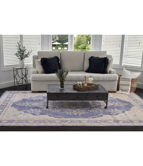 Momeni Isabella Area Rug ISA-1 Periwinkle 5'3 X 7'3