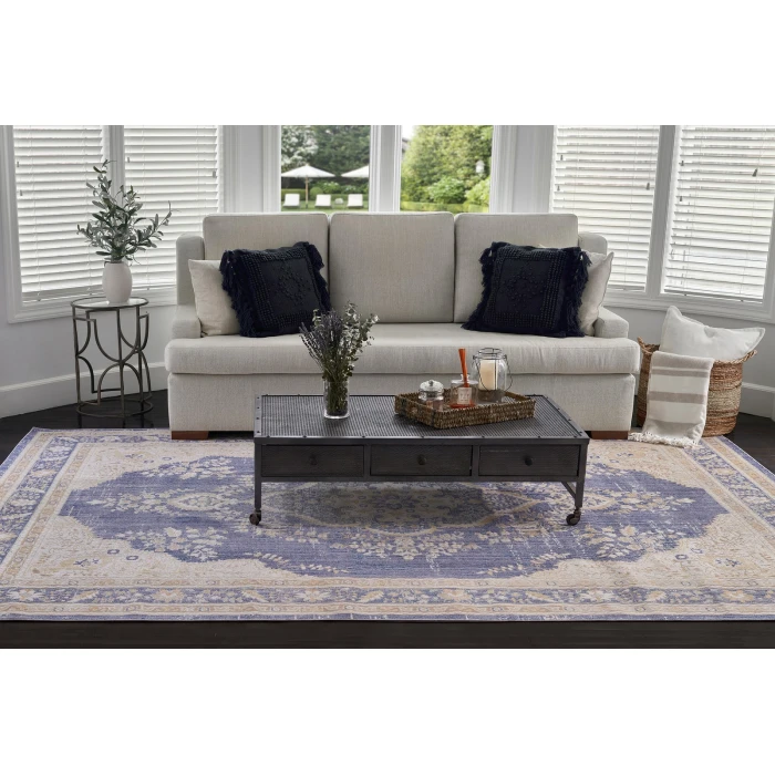 Momeni Isabella Area Rug ISA-1 Periwinkle 2'7 X 8' Runner